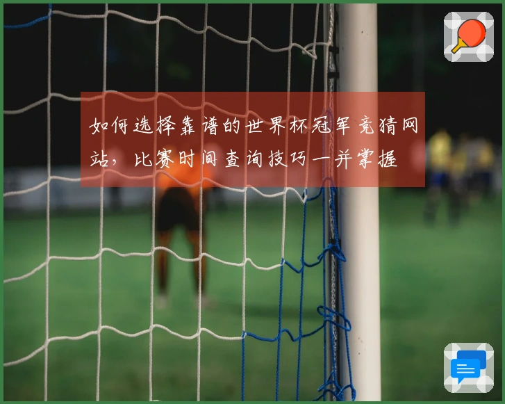如何选择靠谱的世界杯冠军竞猜网站,比赛时间查询技巧一并掌握