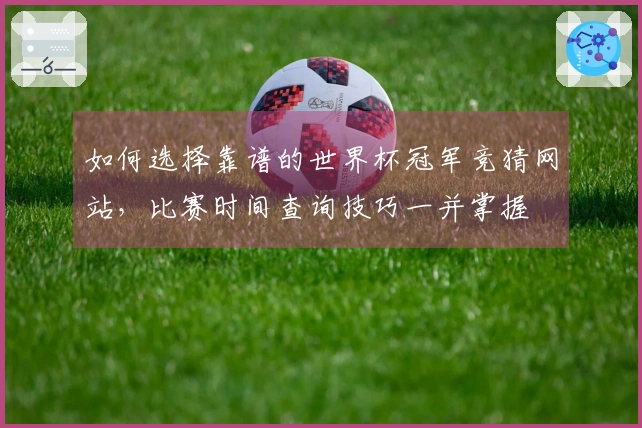 如何选择靠谱的世界杯冠军竞猜网站，比赛时间查询技巧一并掌握